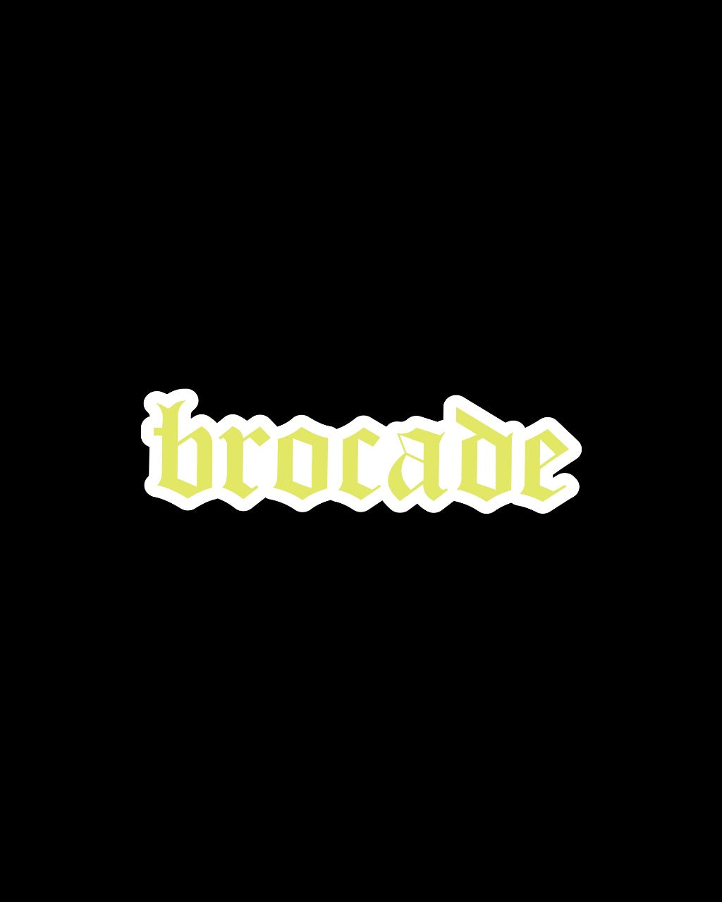BOLD BROCADE STICKER (YELLOW)