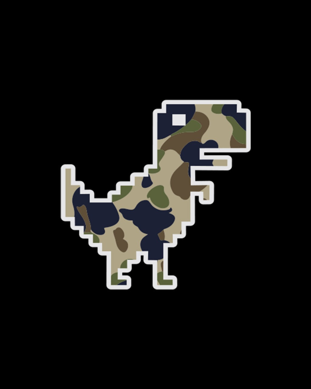 CAMO DINO STICKER