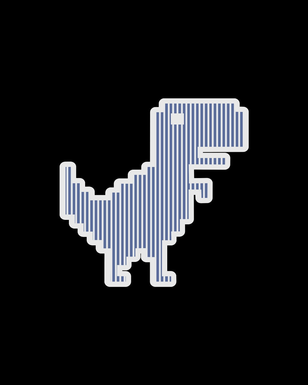 PINSTRIPE DINO STICKER