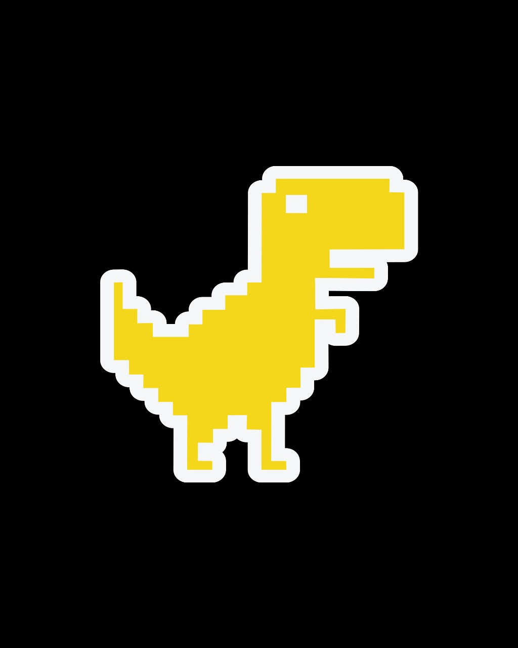 YELLOW DINO   STICKER