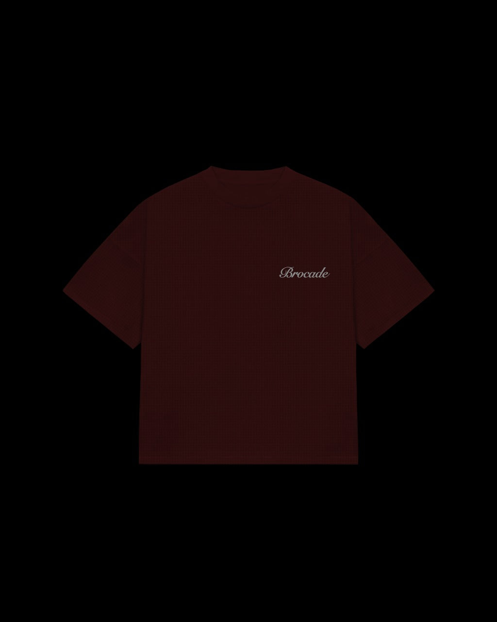 WAFFLE BASIC TEE (MAROON)