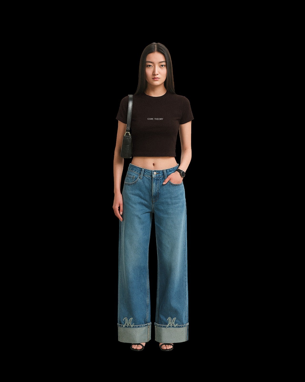CORE THEORY ELEMENT CROP HALF (BROWN)
