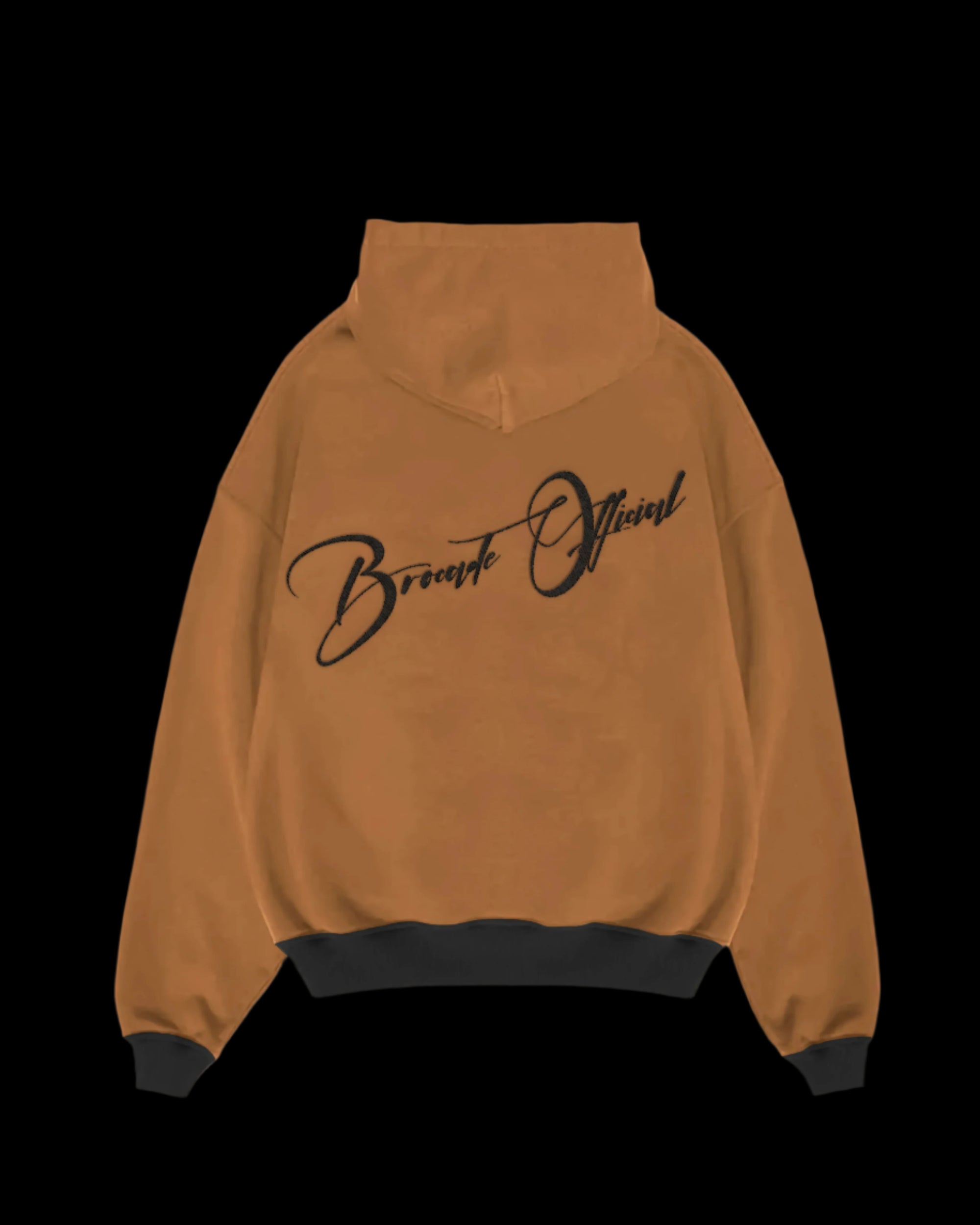 Beige Suede Hoodie Back