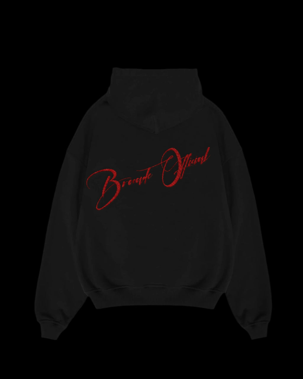 Black Suede Hoodie Back