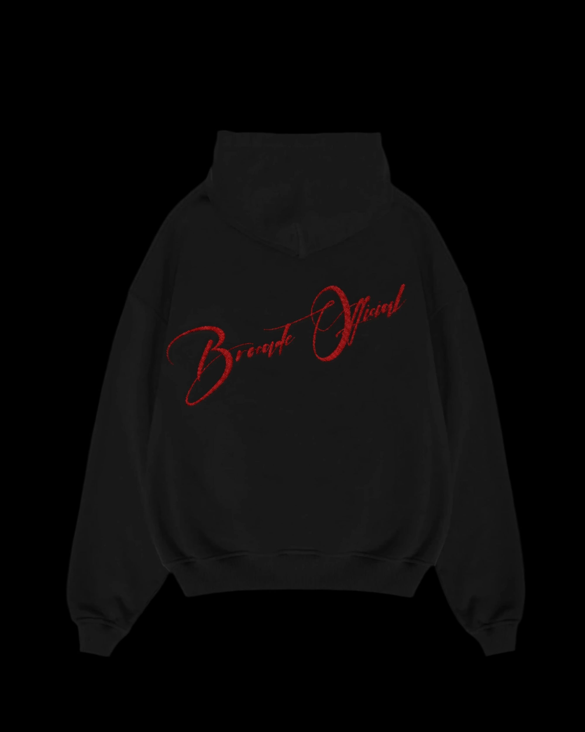Black Suede Hoodie Back