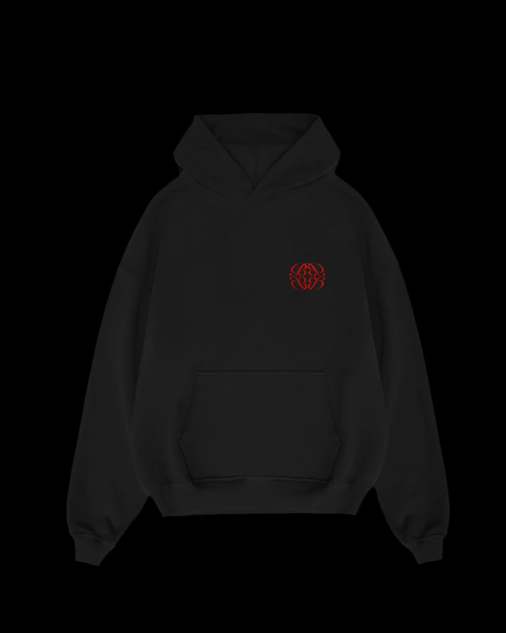 Black Suede Hoodie Front