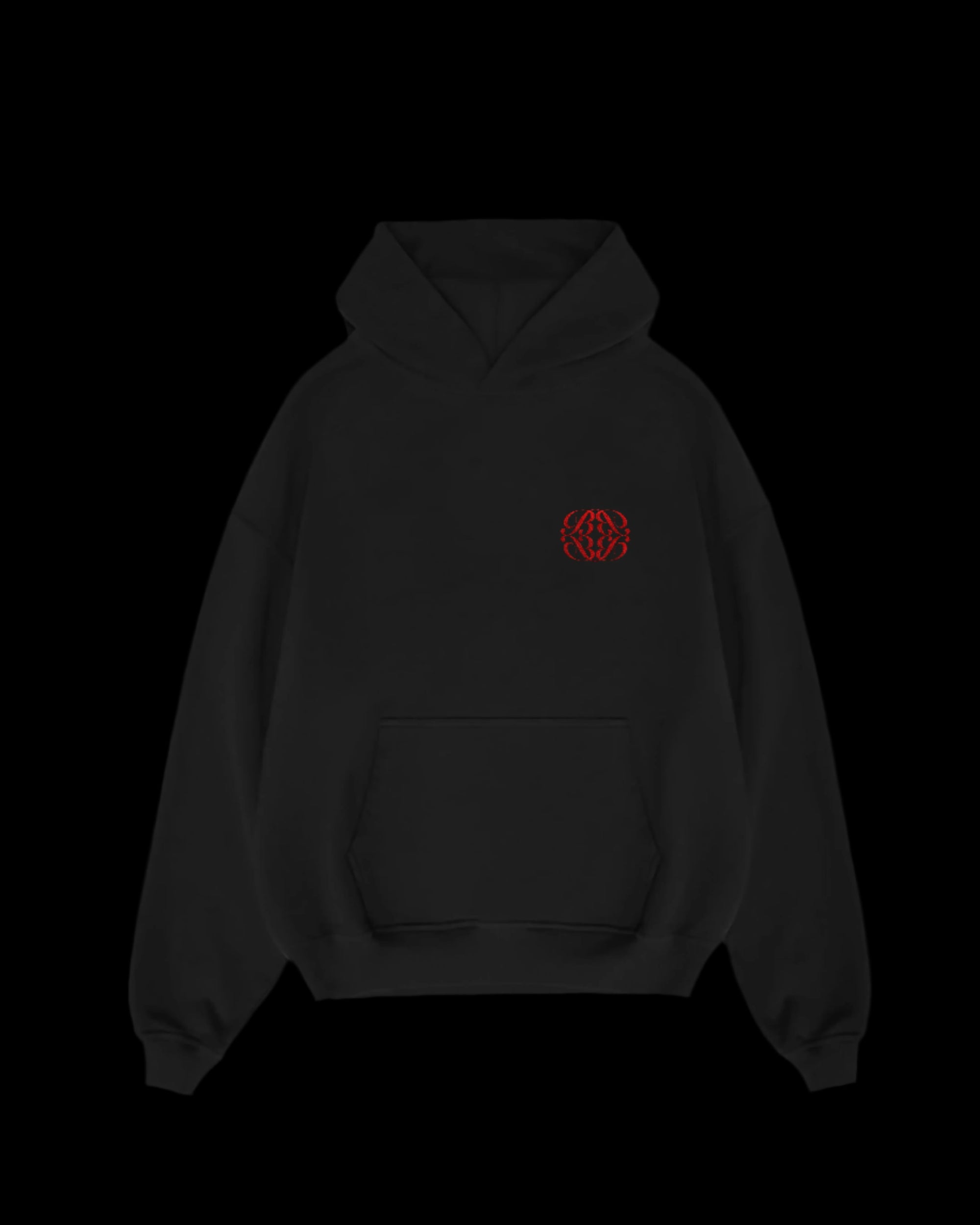 Black Suede Hoodie Front