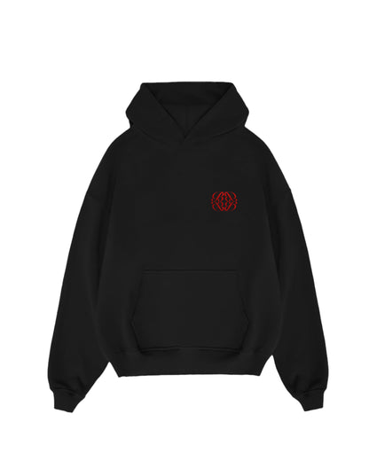 BLACK SUEDE HOODIE