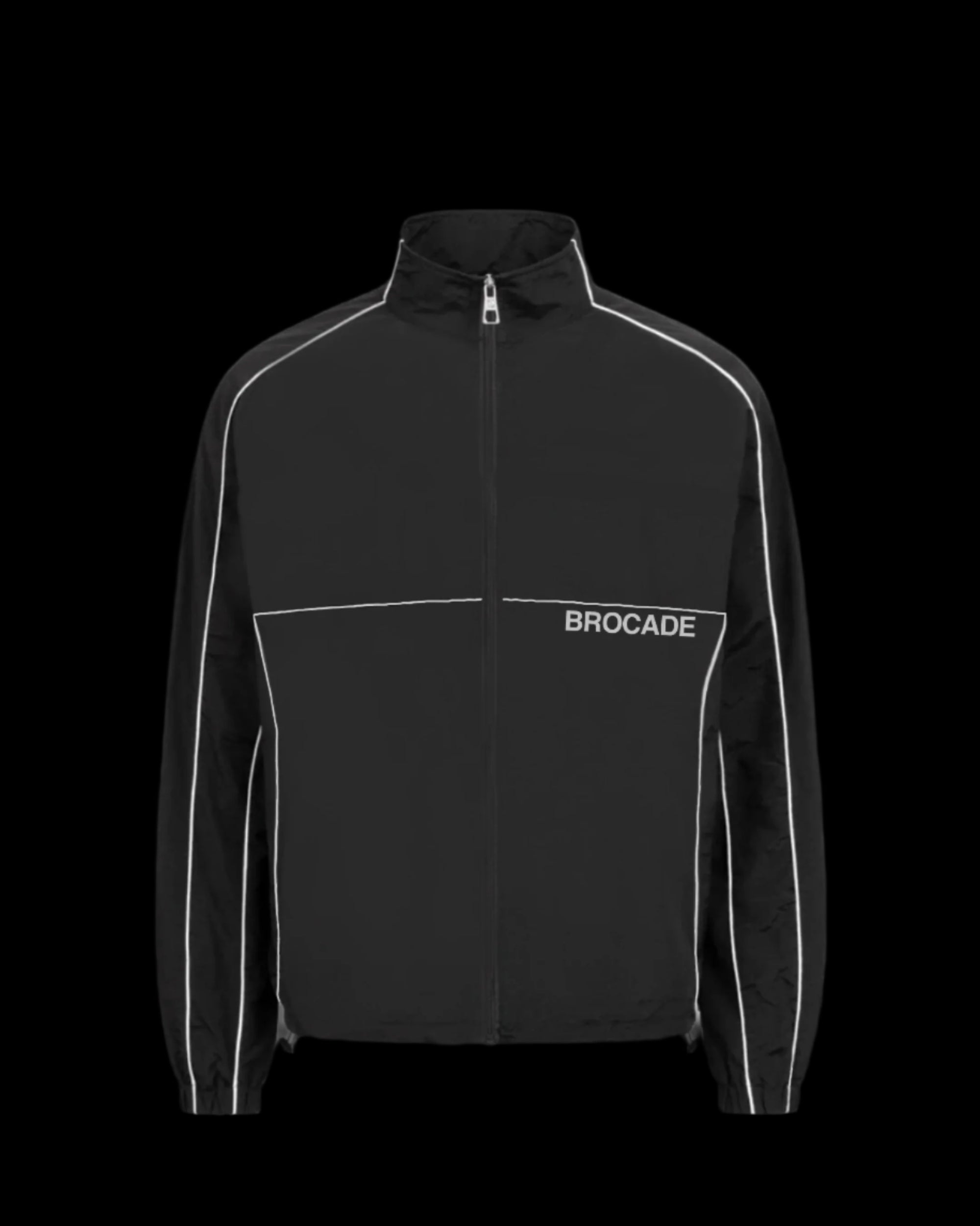 TRICOLOR PIPED ELEGANCE JACKET BLACK