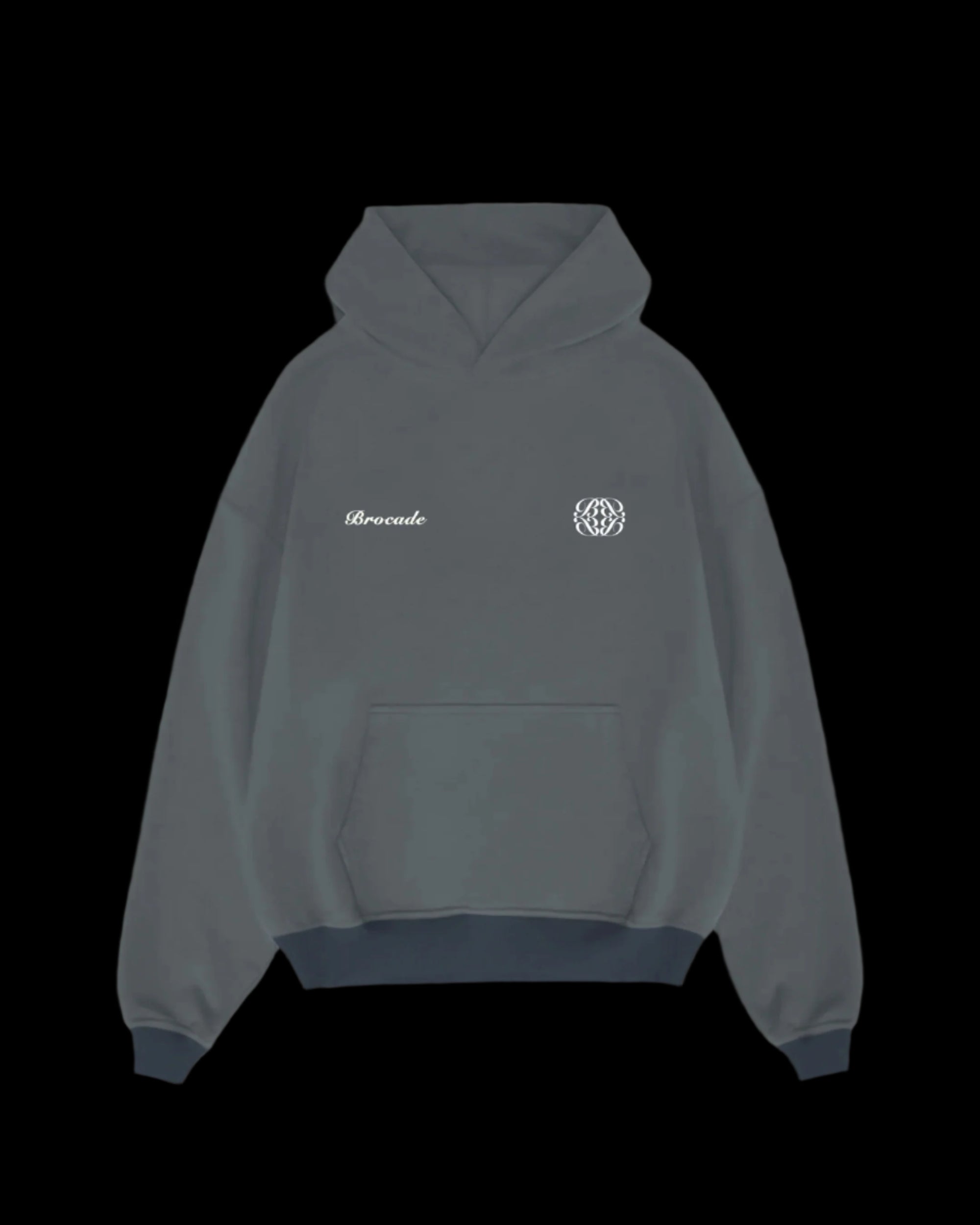 BLUE GREY BASIC HOODIE