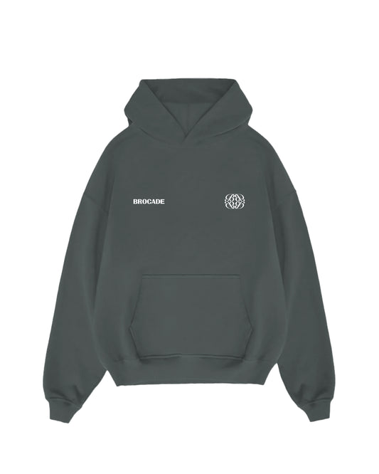 BLUE GREY BASIC HOODIE