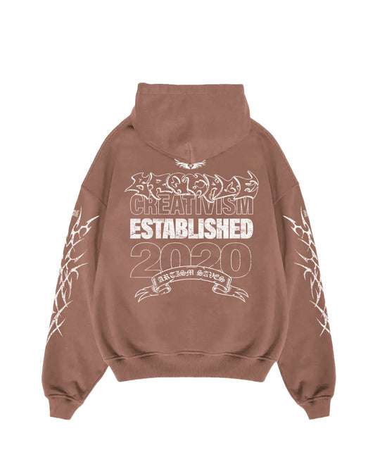 Brown Creativism Hoodie Back