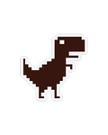 BROWN DINO STICKER