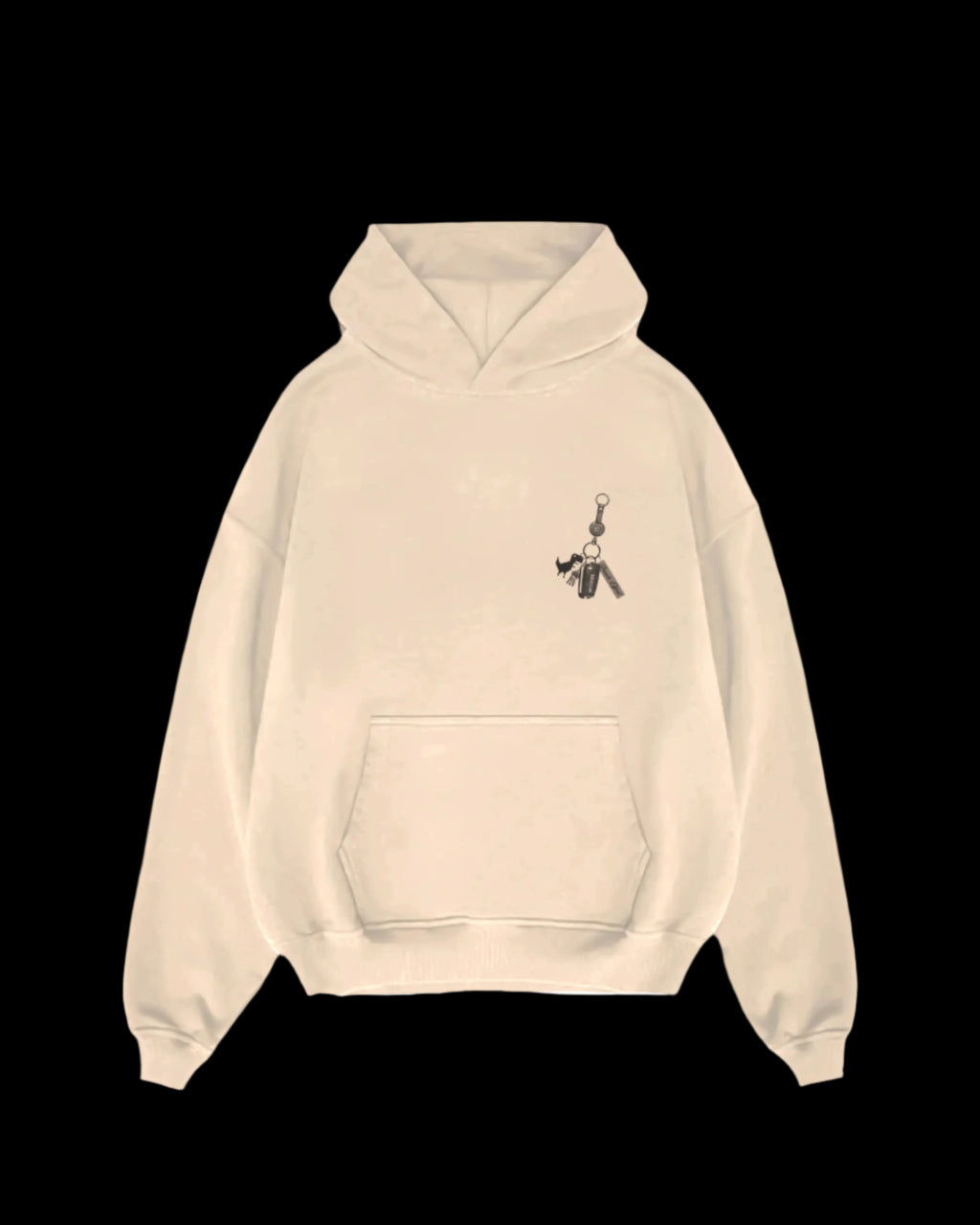 BEIGE DINO KEY ESSENCE HOODIE