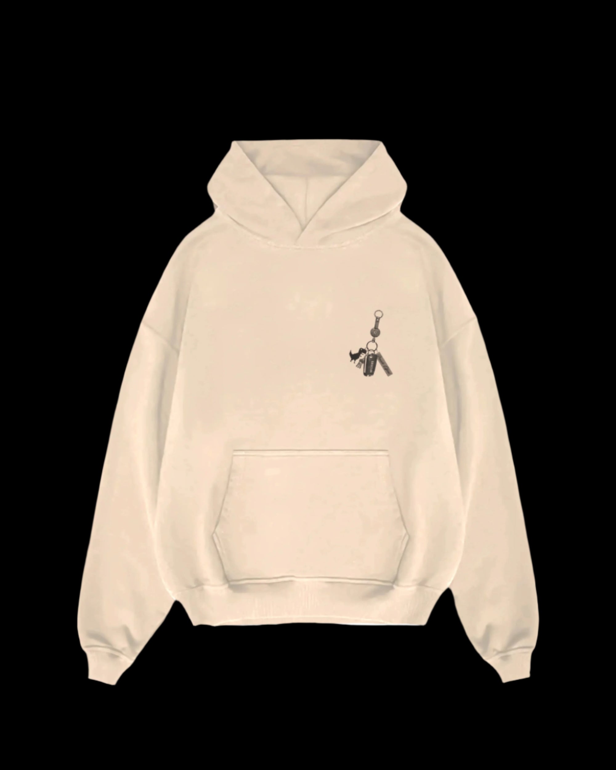 BEIGE DINO KEY ESSENCE HOODIE
