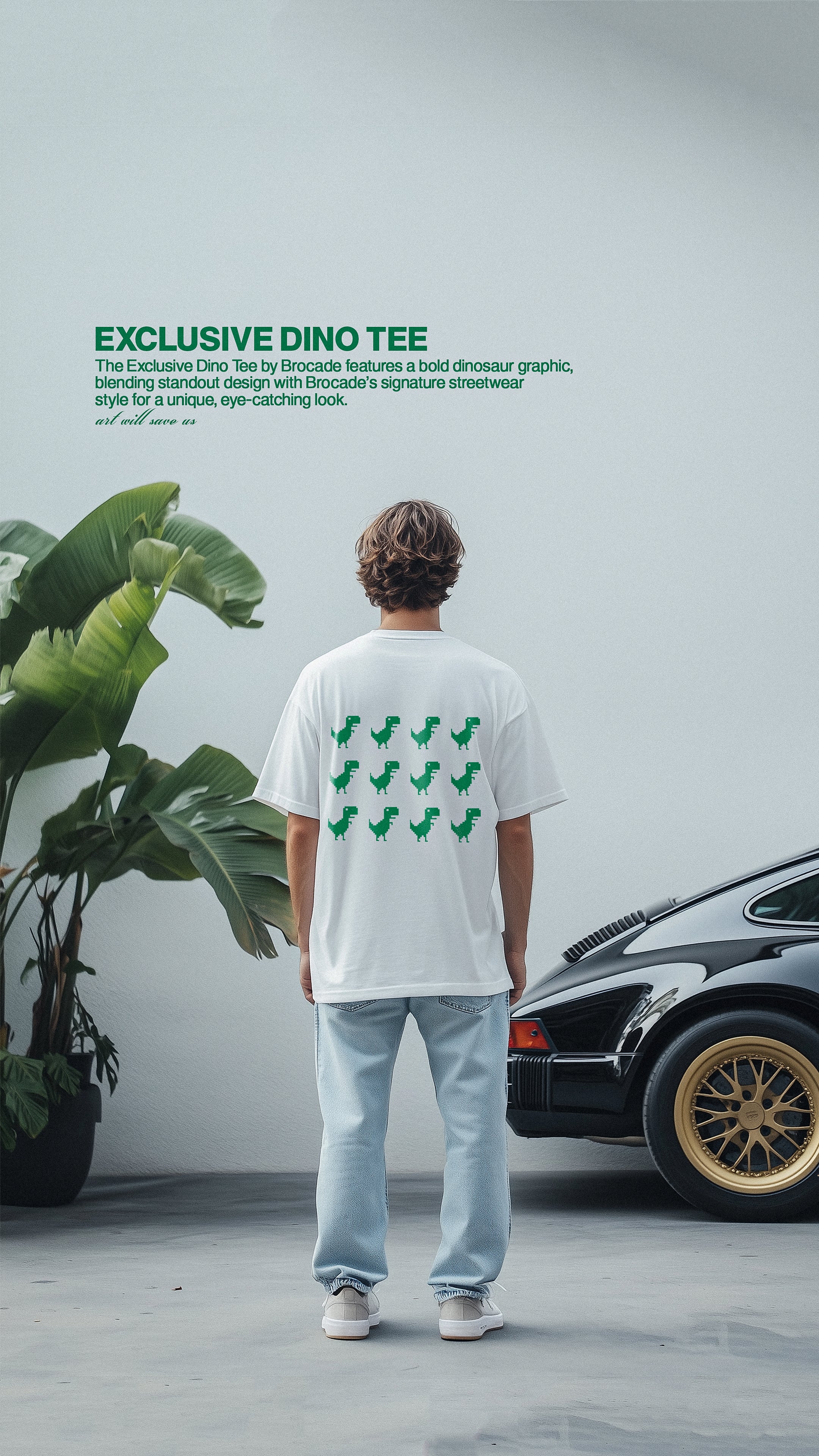 EXCLUSIVE DINO TEE GREEN