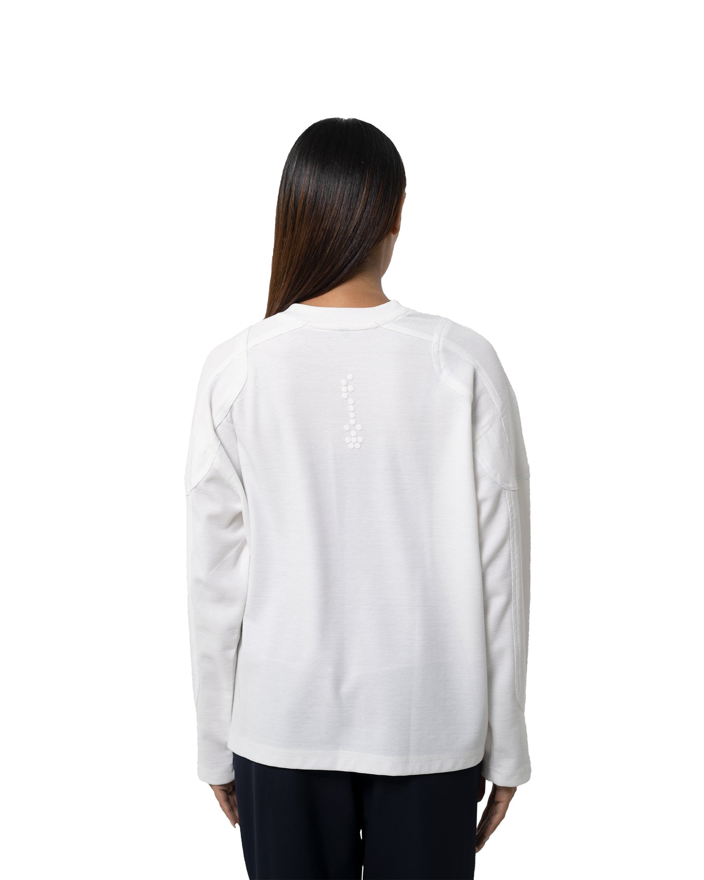 SEAMLINE SLEEVE SWEATSHIRT WHITE