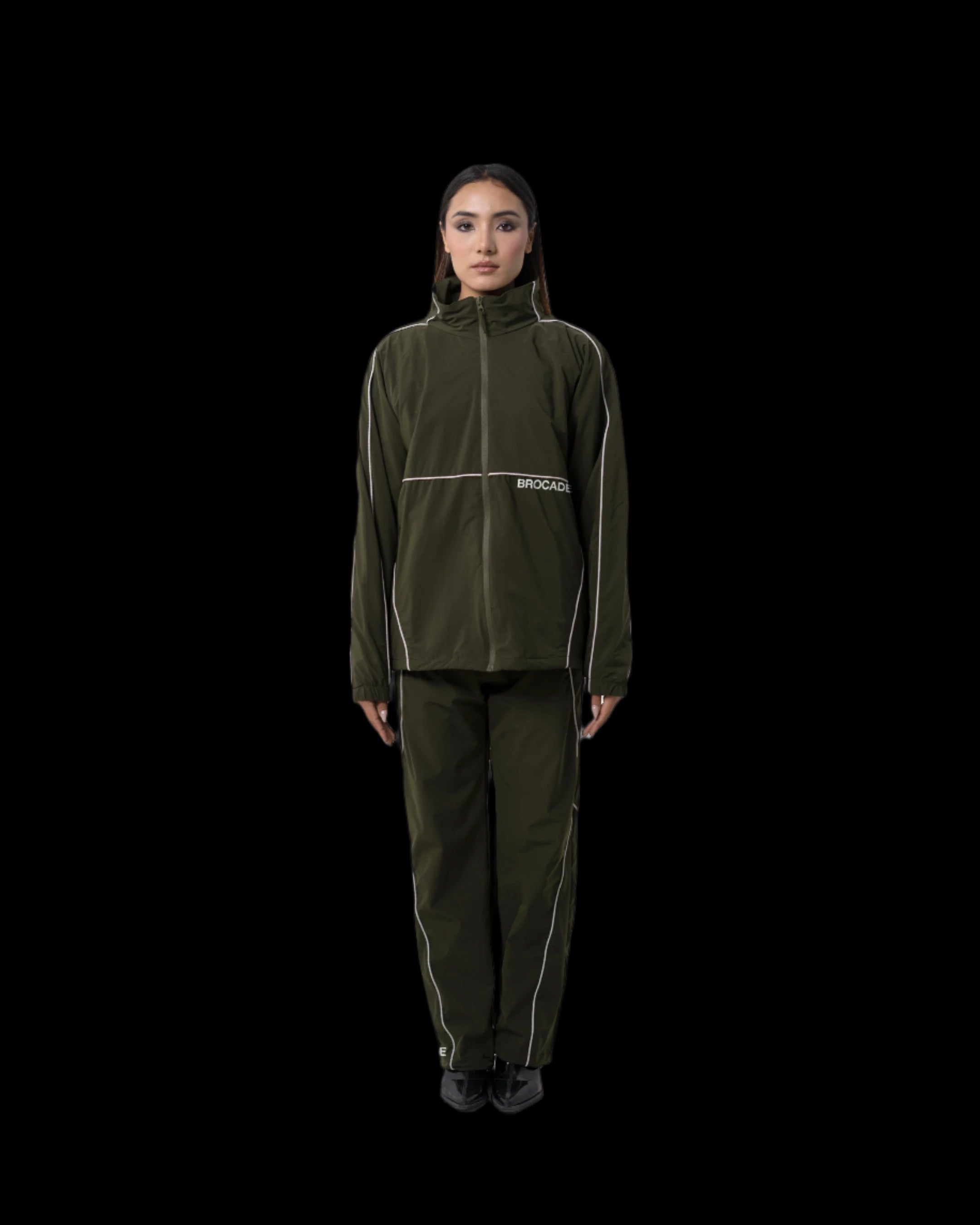 TRICOLOR PIPED ELEGANCE TROUSER GREEN