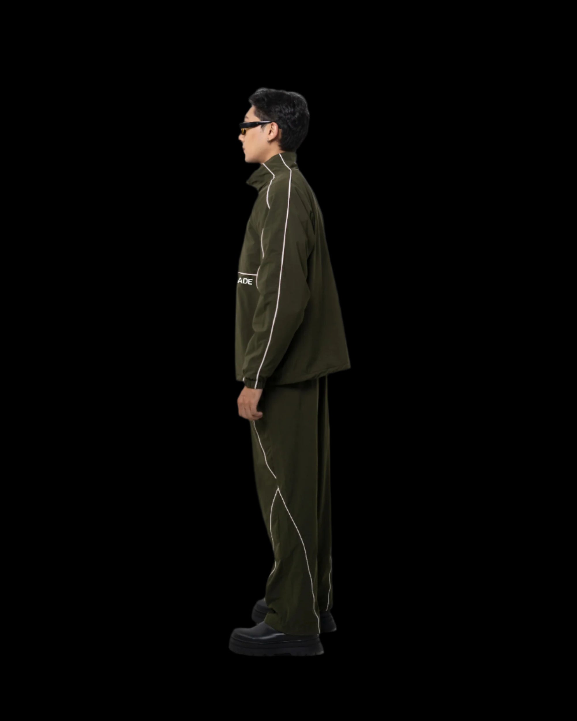 TRICOLOR PIPED ELEGANCE JACKET GREEN