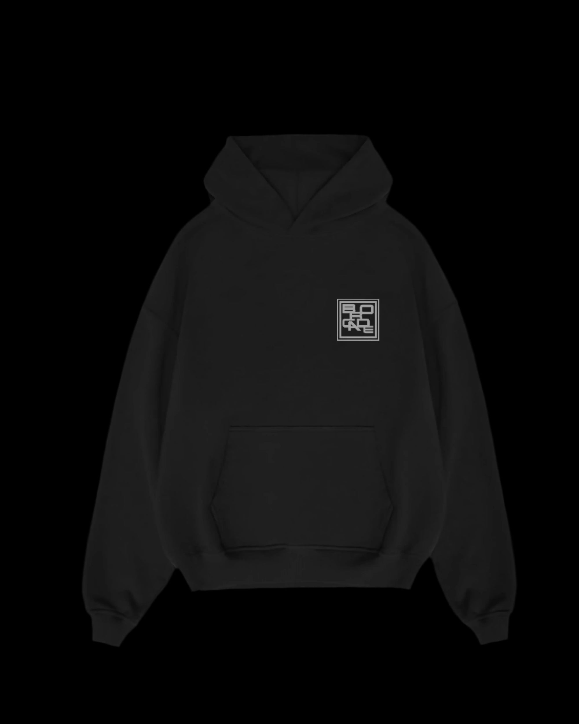 Monogram Black Hoodie