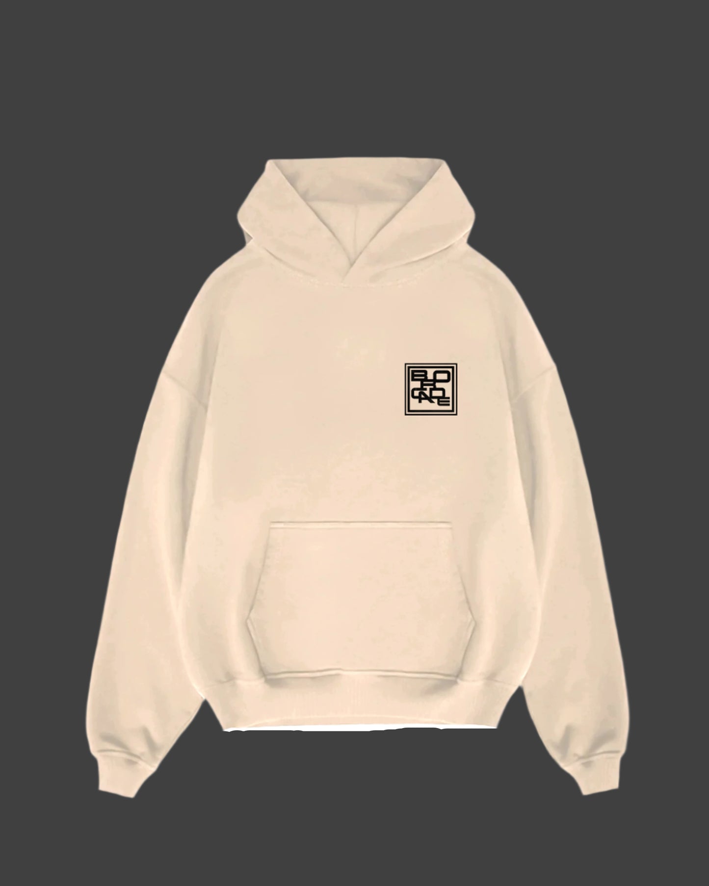 Monogram Beige Hoodie Front