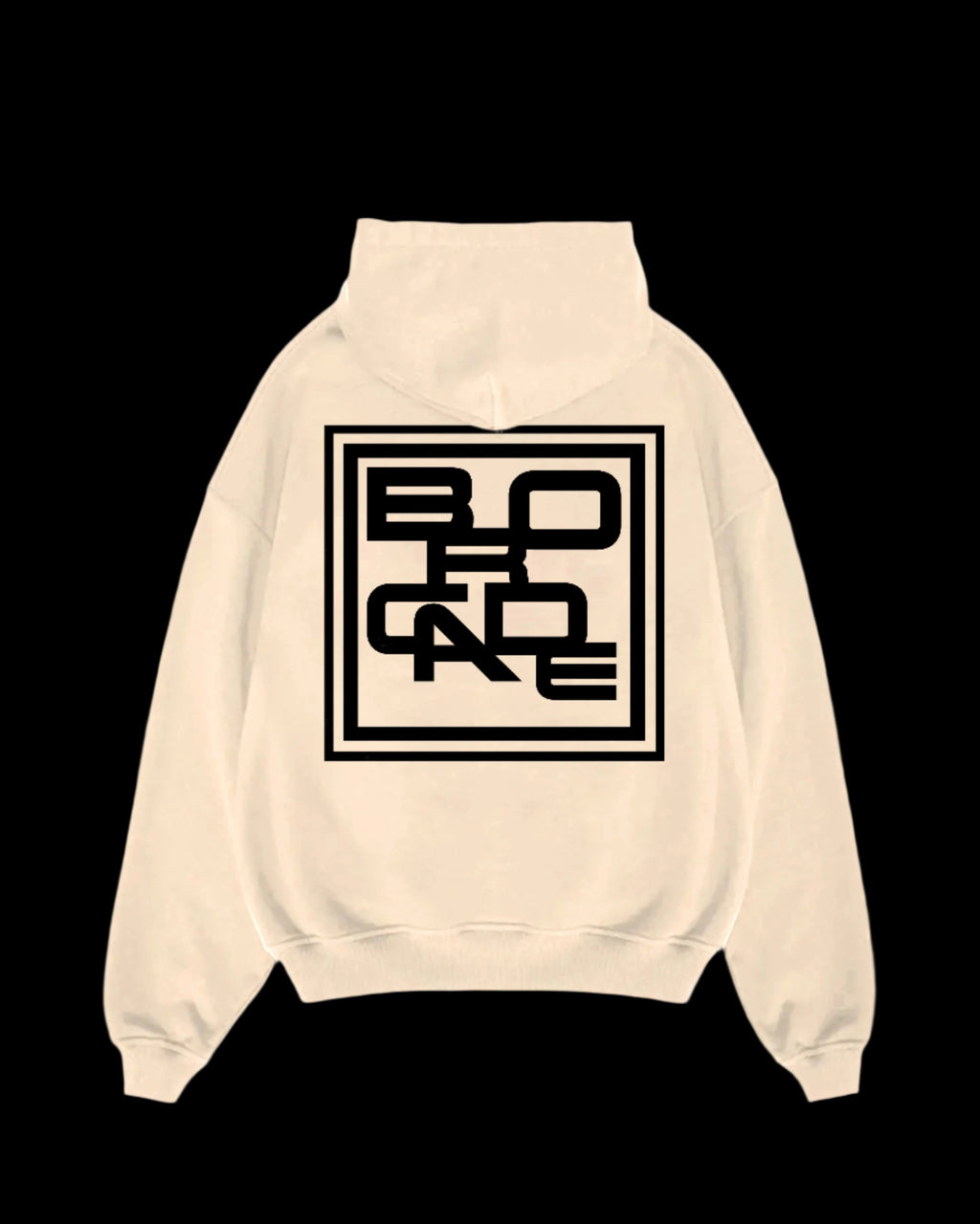 Monogram Beige Hoodie Back