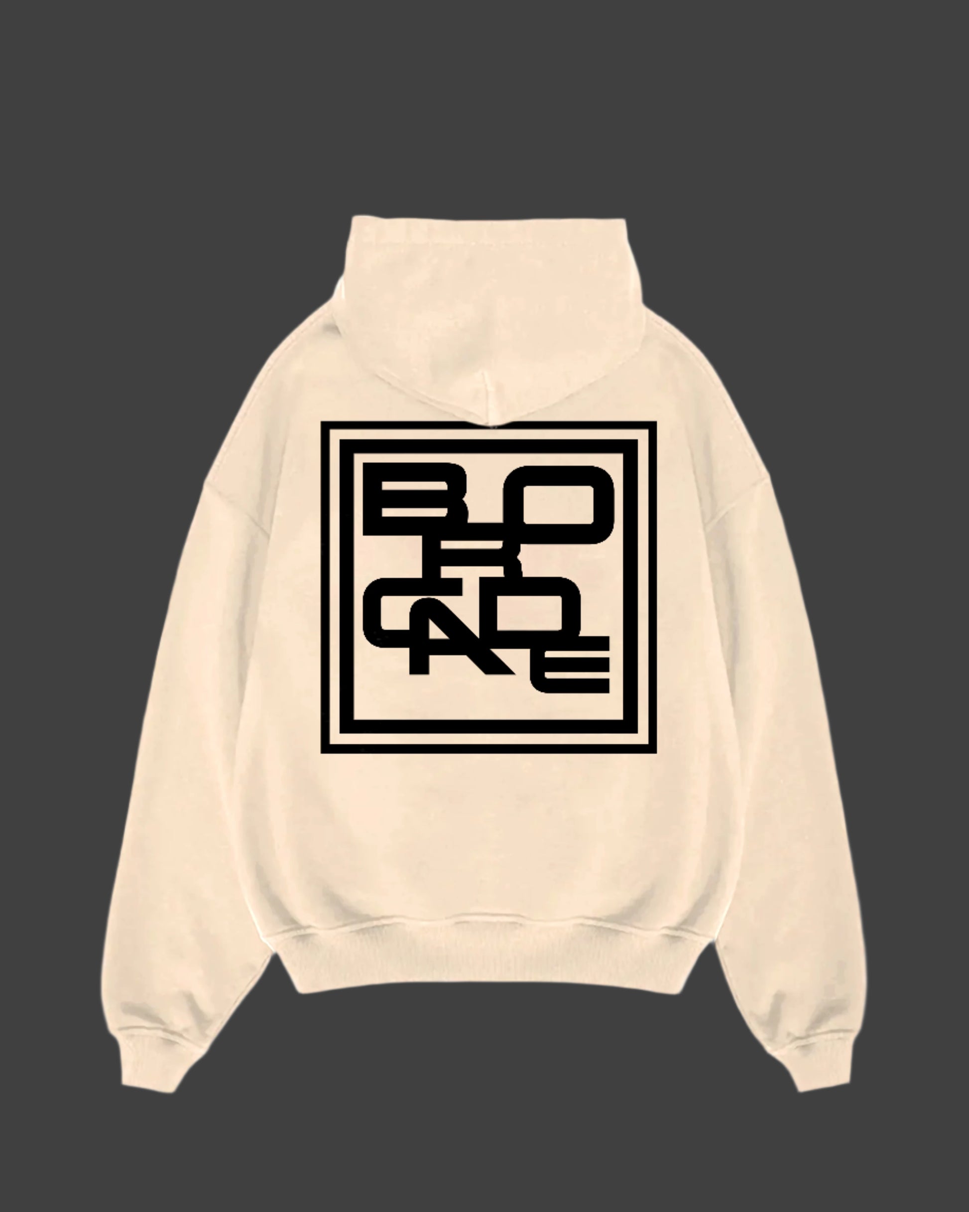 Monogram Beige Hoodie Back