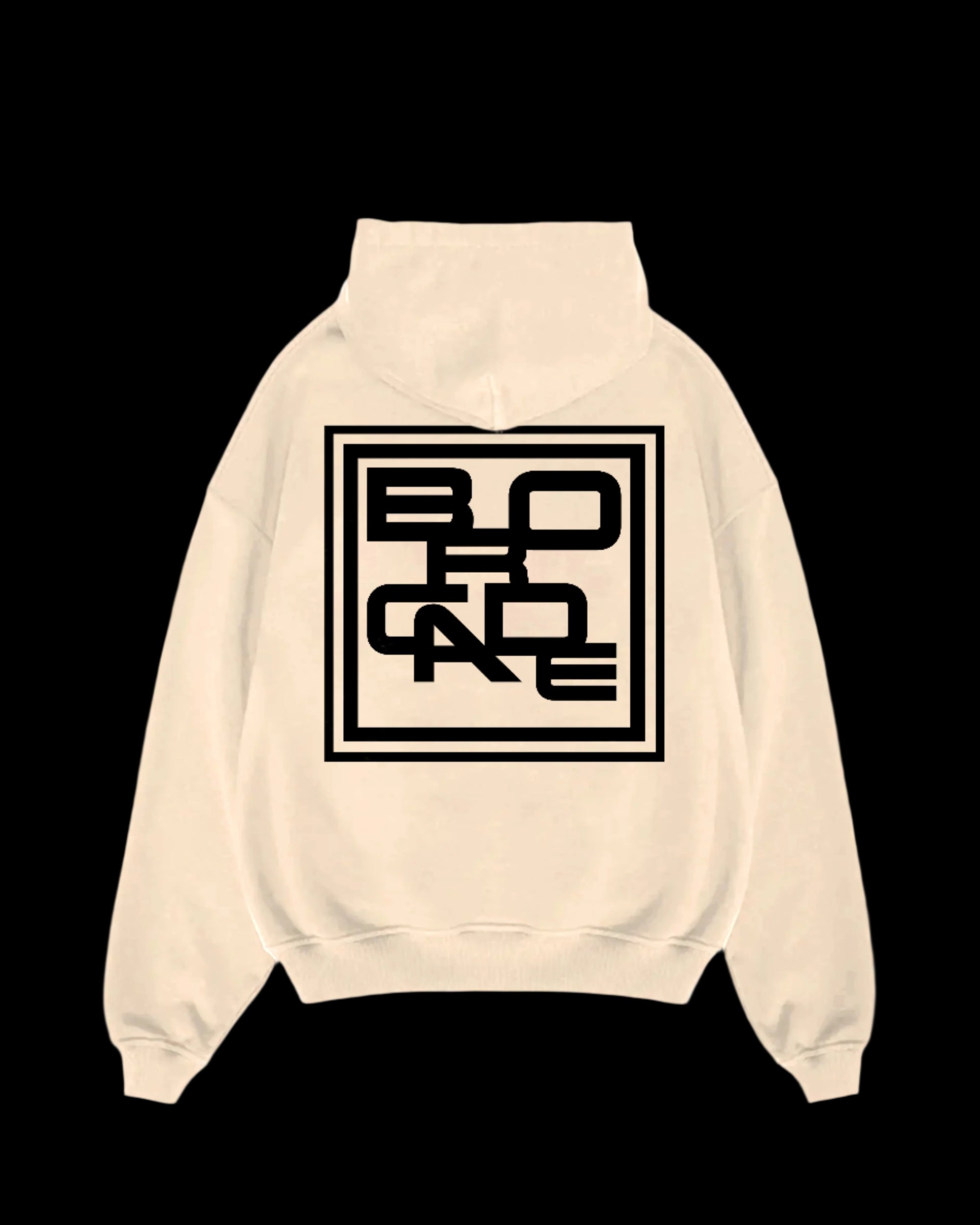 Monogram Beige Hoodie Back