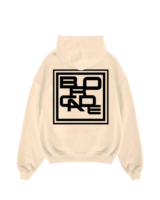 Monogram Beige Hoodie Back