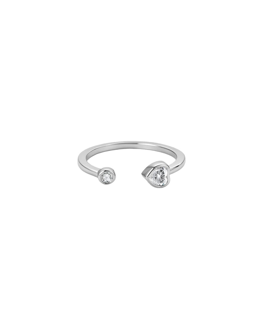 BROCADE OPEN HEART RING