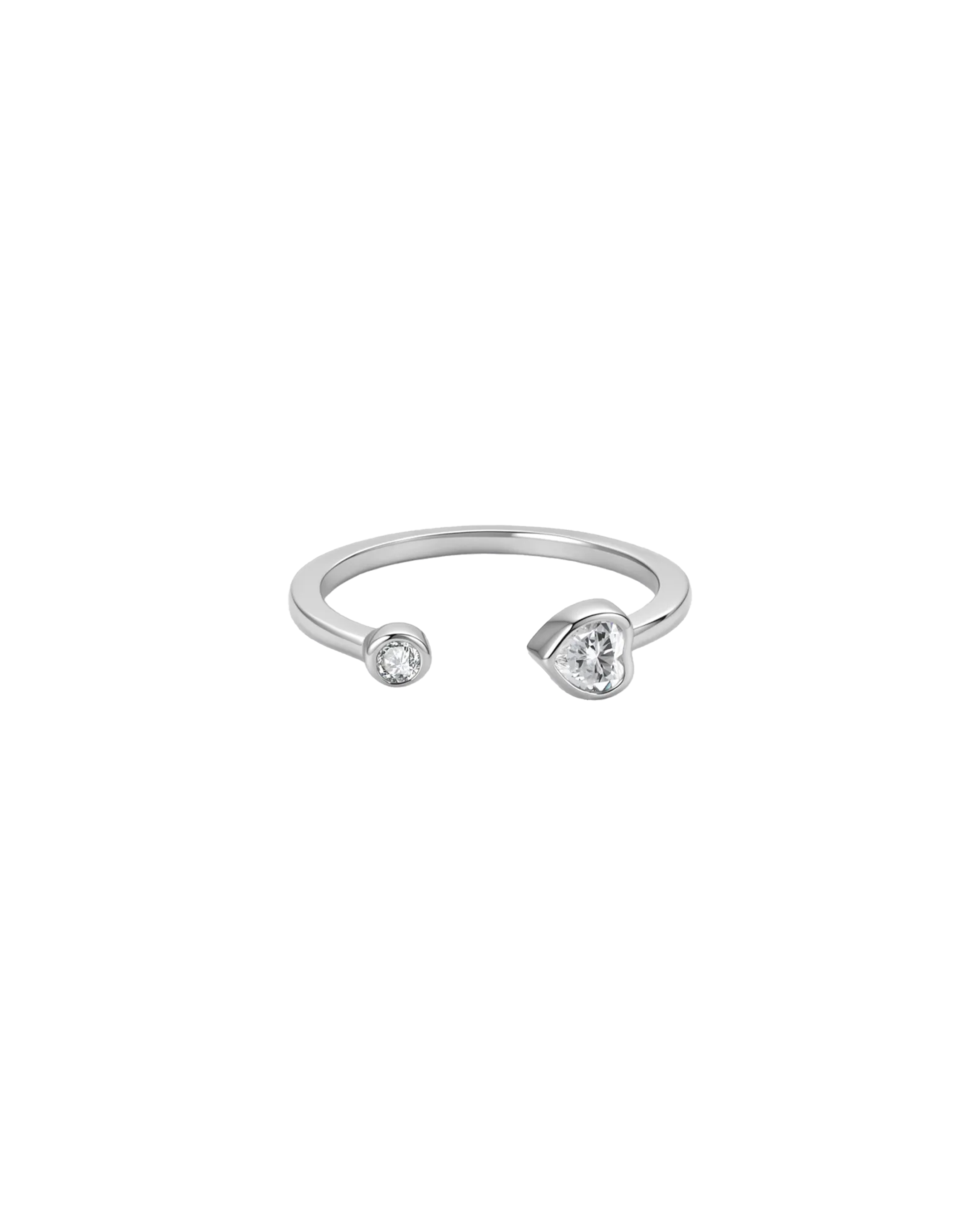 BROCADE OPEN HEART RING