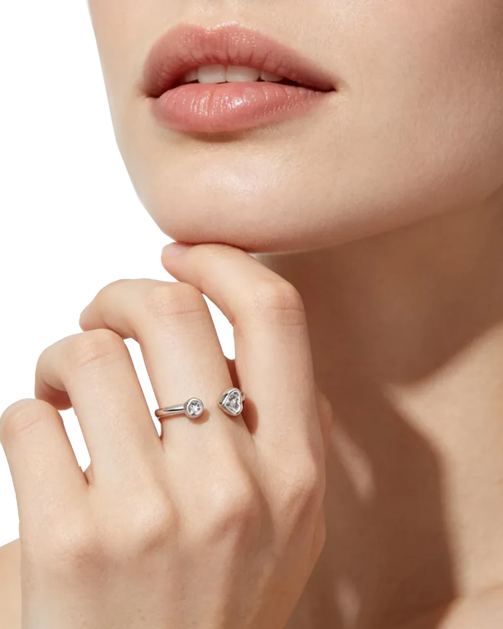 BROCADE OPEN HEART RING