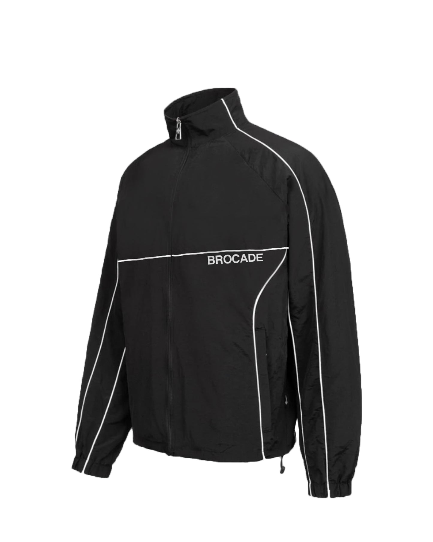 TRICOLOR PIPED ELEGANCE JACKET BLACK