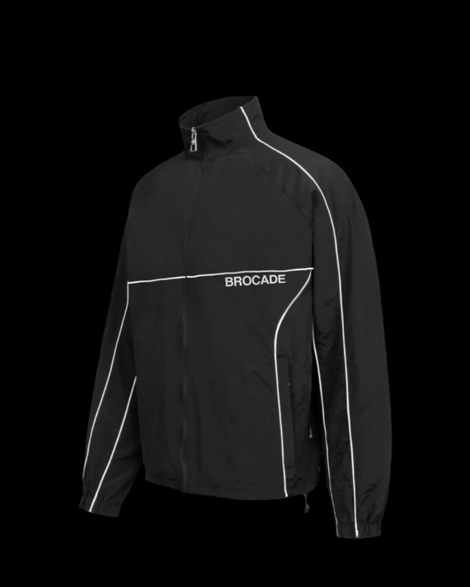 TRICOLOR PIPED ELEGANCE JACKET BLACK