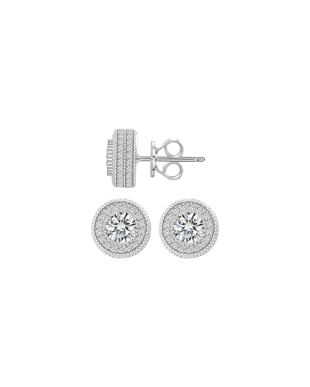 BROCADE ICEPULSE ROUND STUD EARRINGS