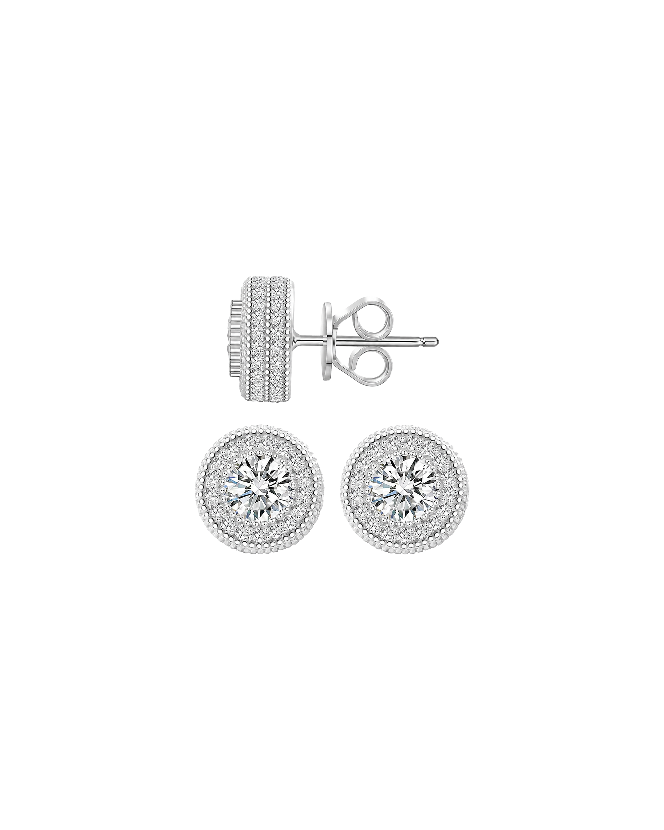 BROCADE ICEPULSE ROUND STUD EARRINGS