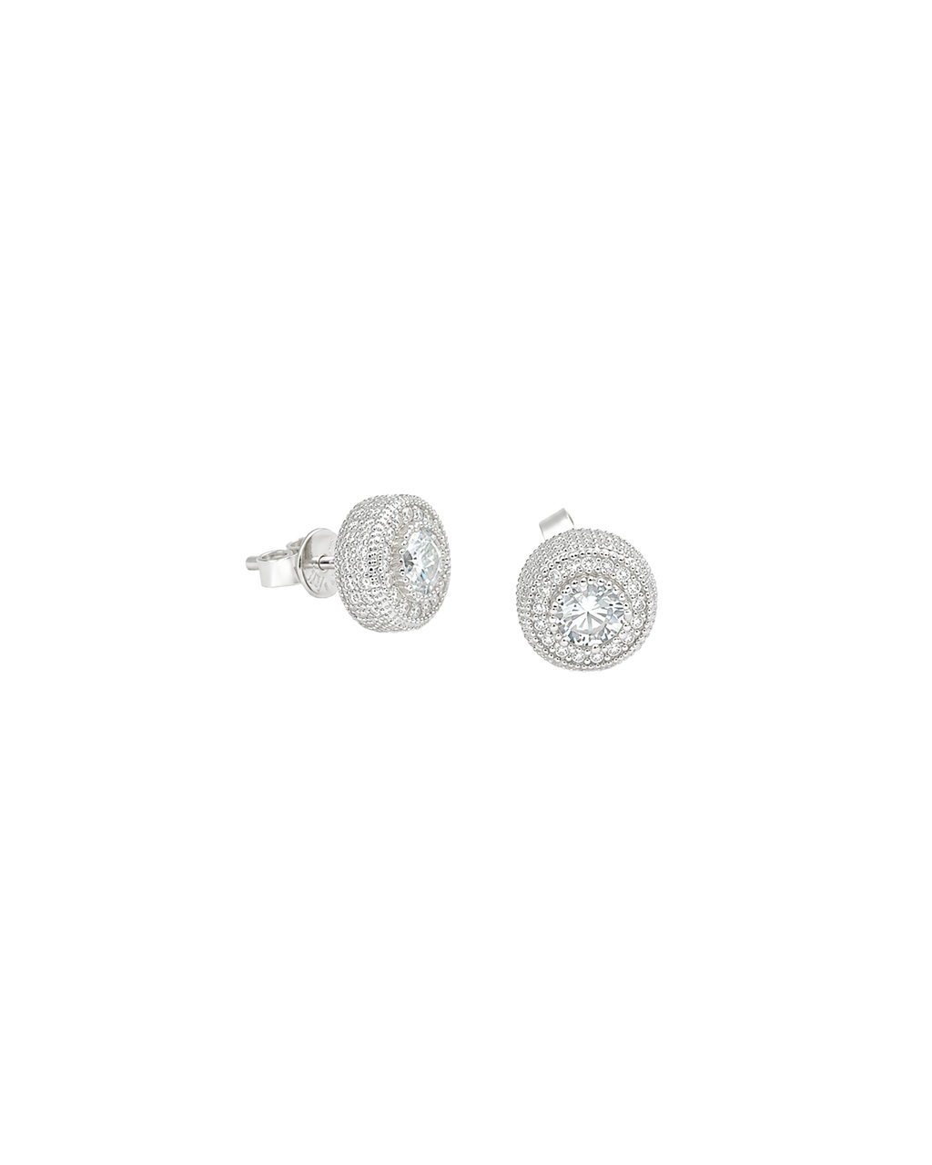 BROCADE ICEPULSE ROUND STUD EARRINGS