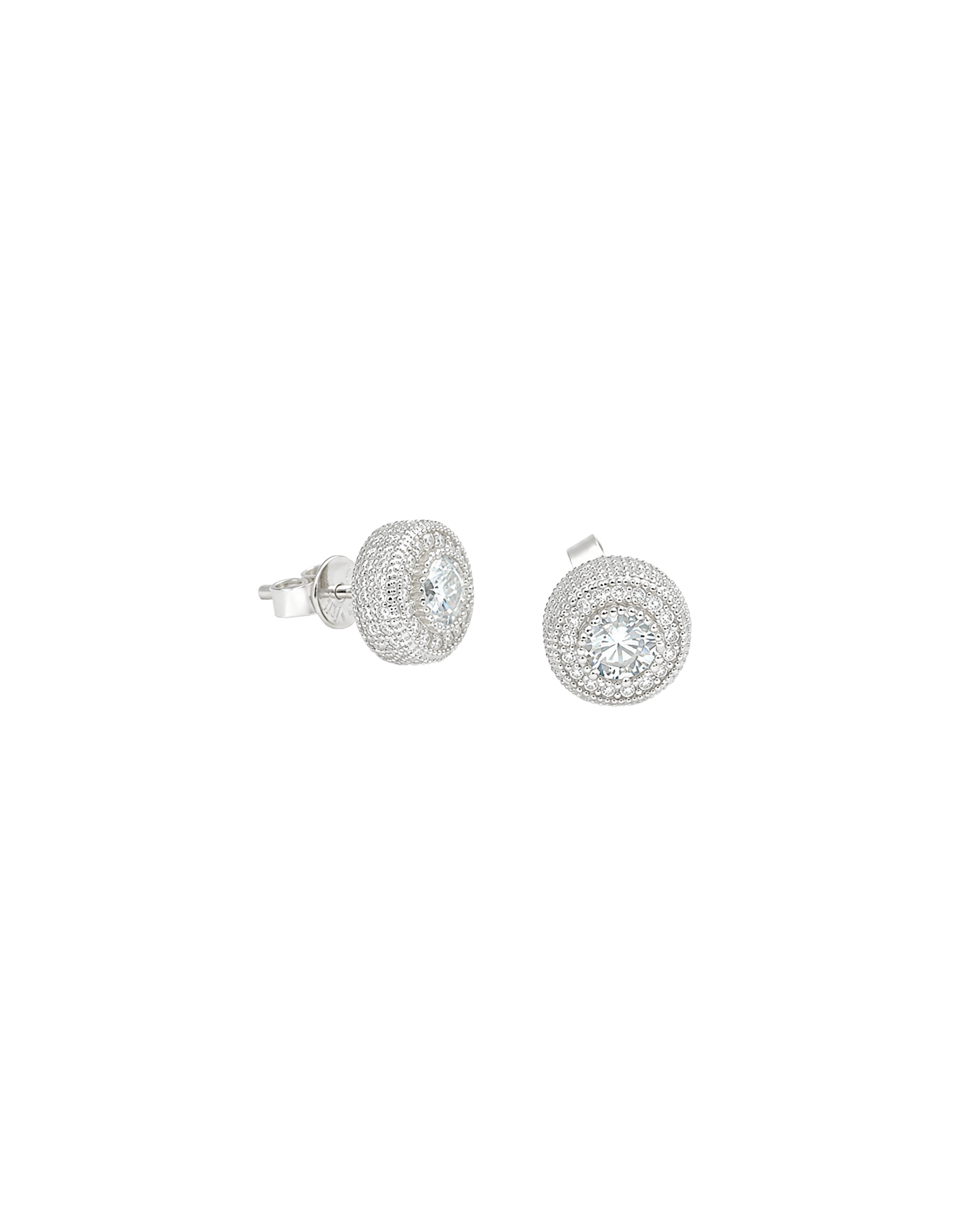 BROCADE ICEPULSE ROUND STUD EARRINGS