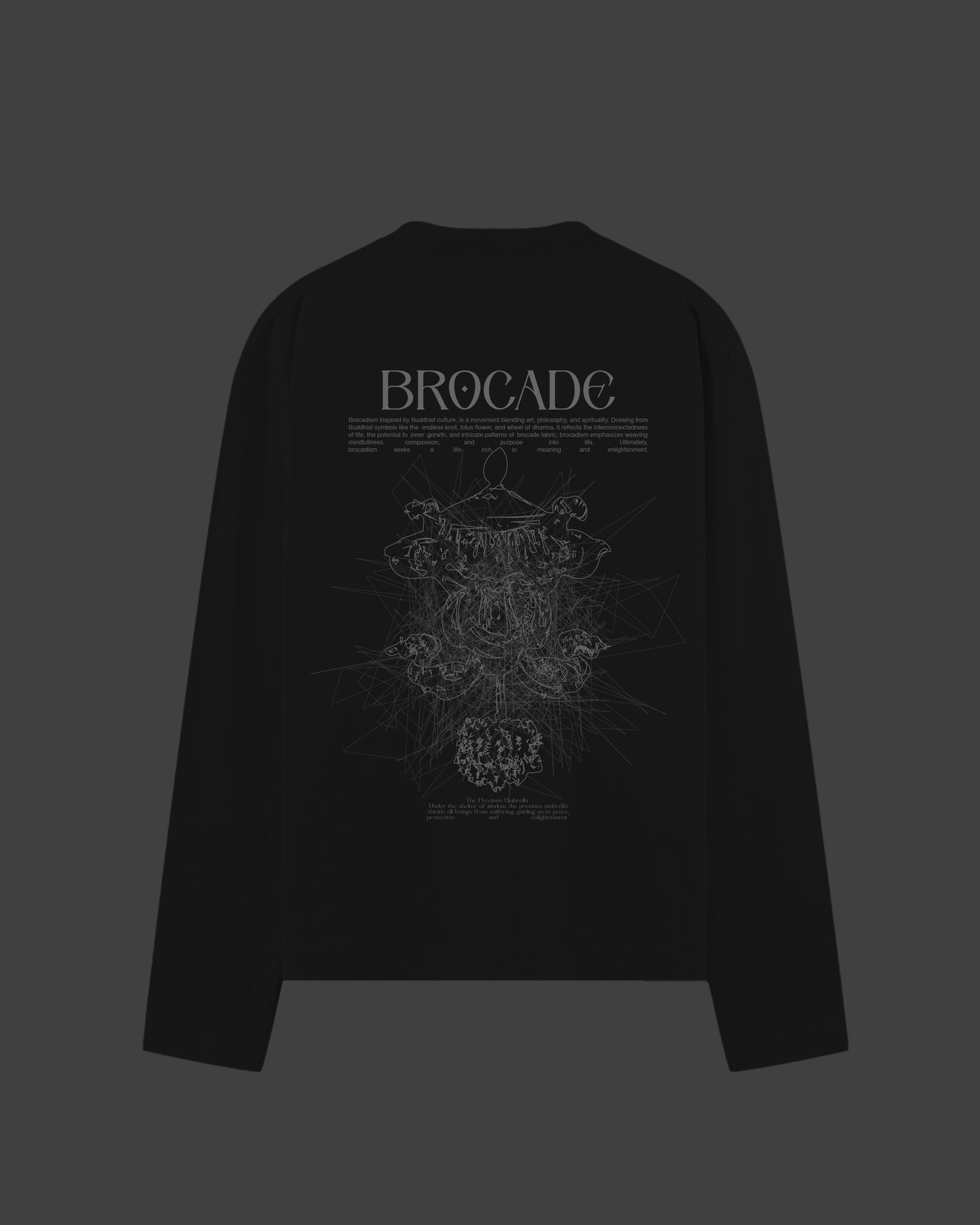 BROCADEISM BLACK SWEATSHIRT