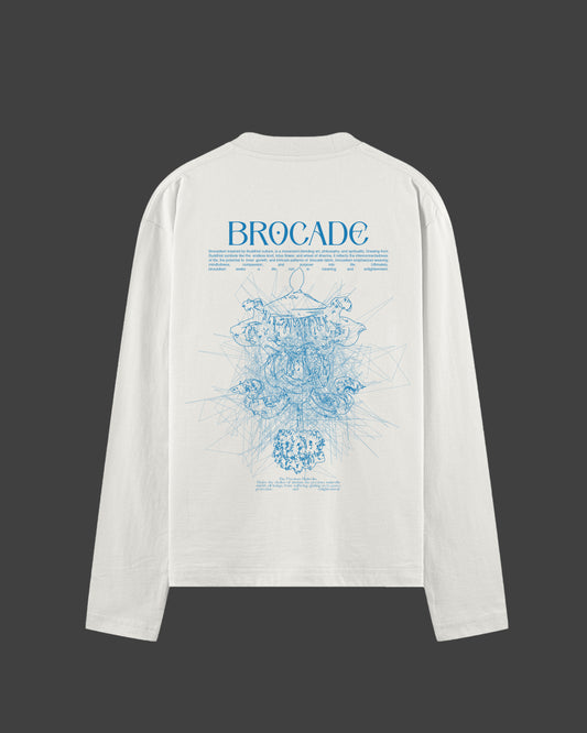 BROCADEISM WHITE SWEATSHIRT