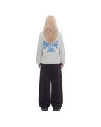CROSSOVER RAGLAN SWEATSHIRT WHITE