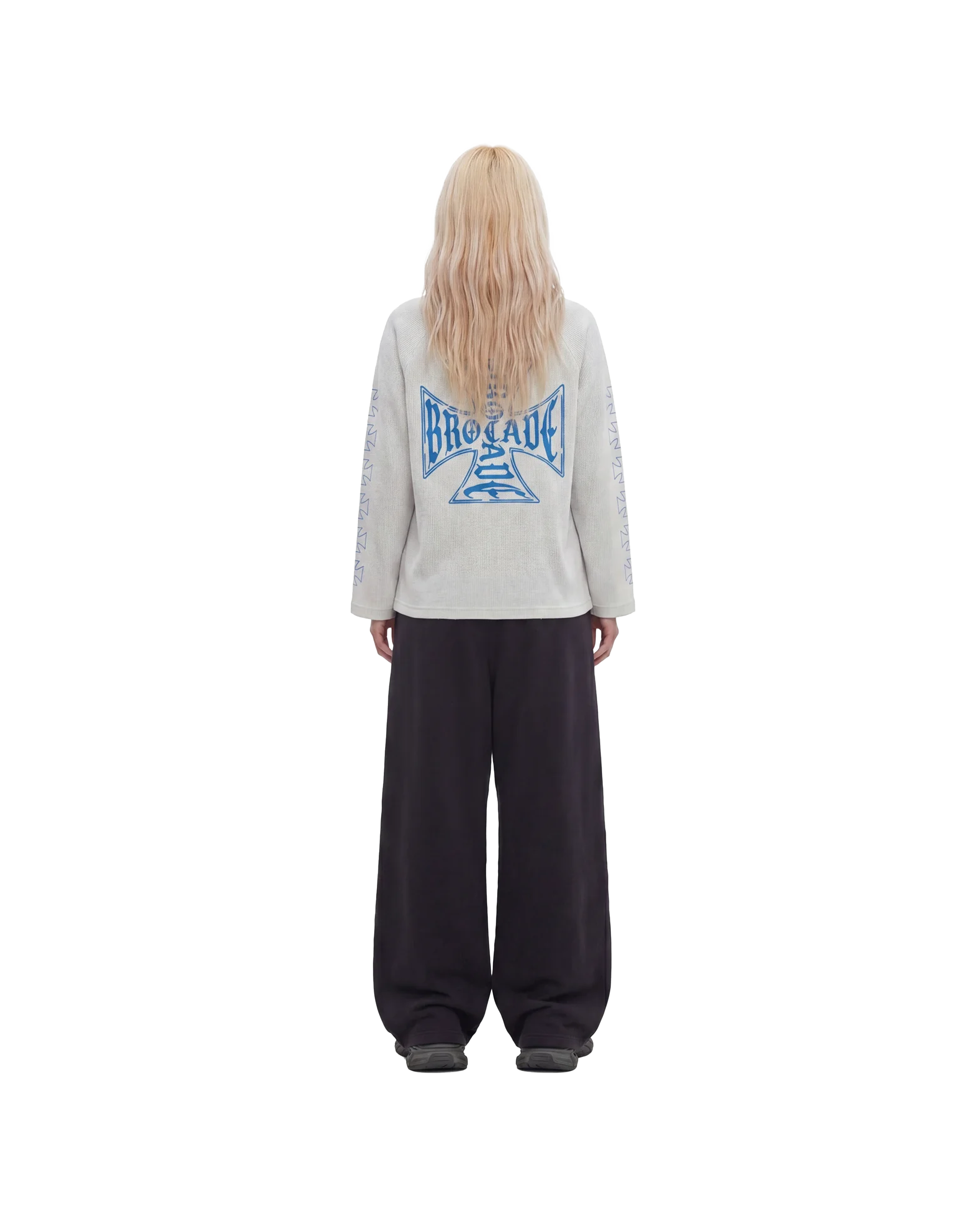 CROSSOVER RAGLAN SWEATSHIRT WHITE