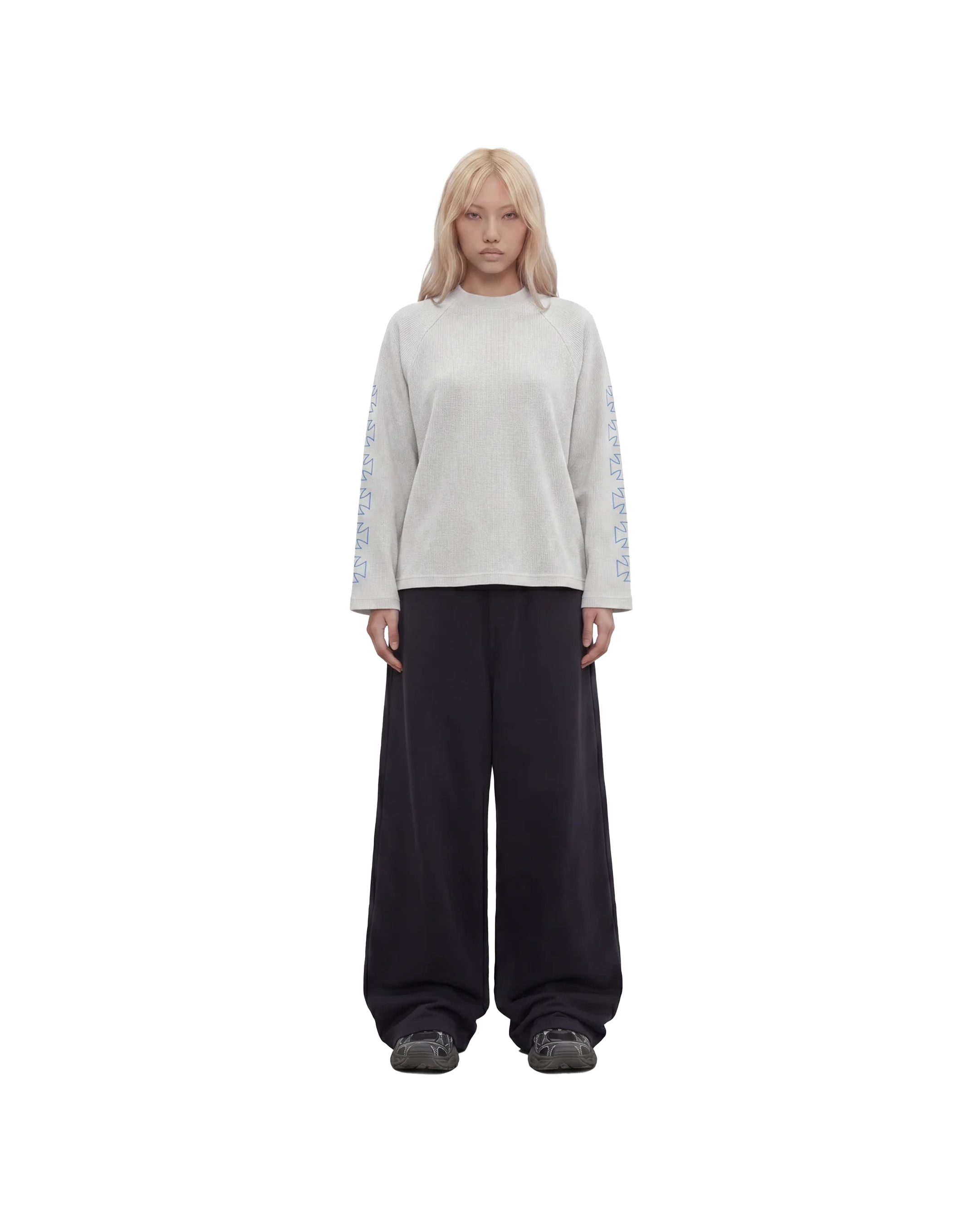 CROSSOVER RAGLAN SWEATSHIRT WHITE