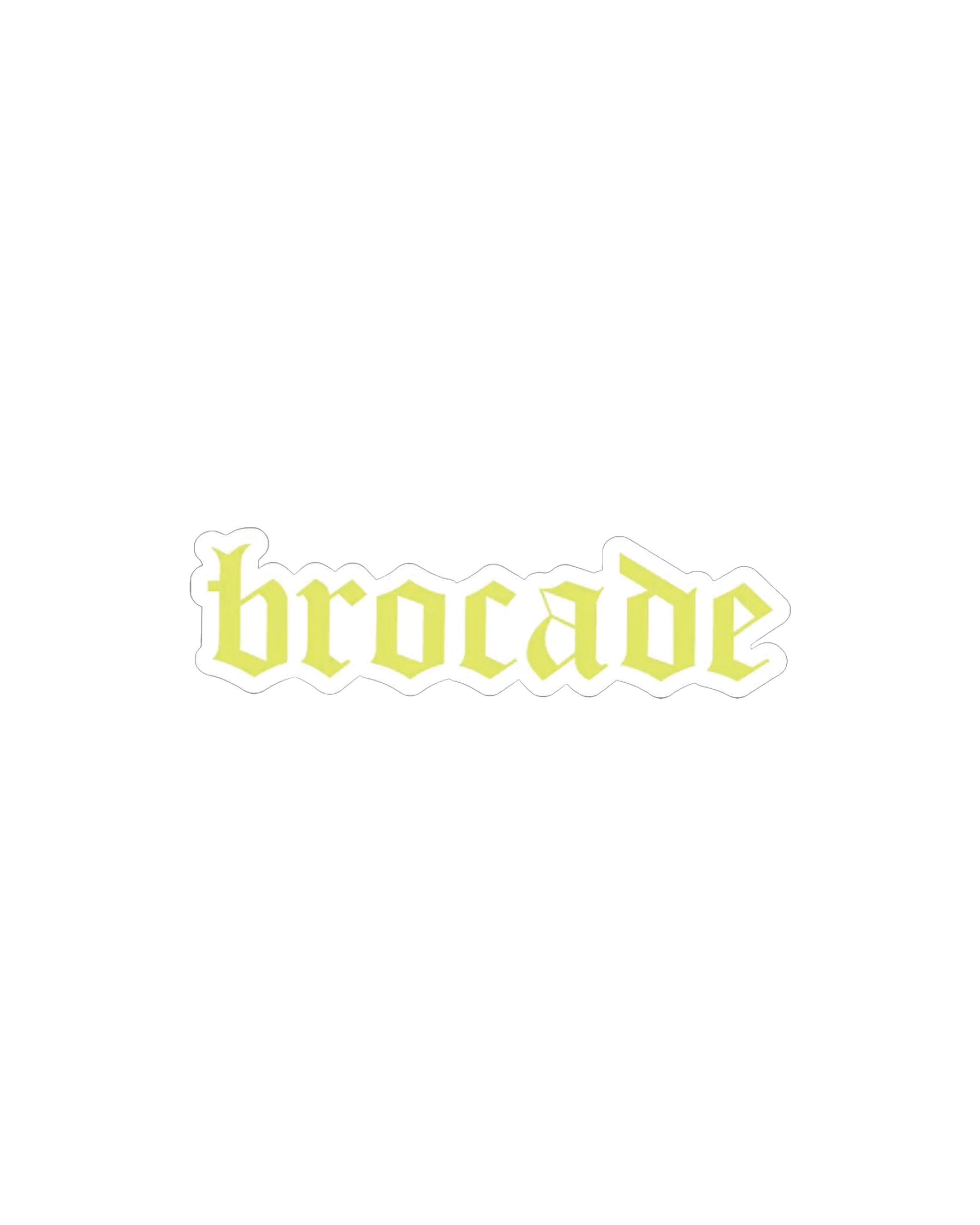 BOLD BROCADE STICKER (YELLOW)
