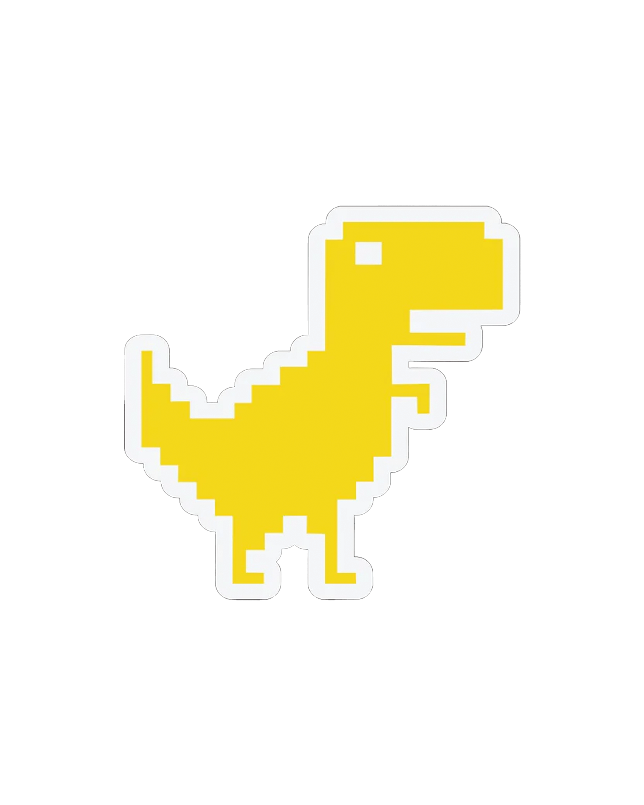 YELLOW DINO   STICKER